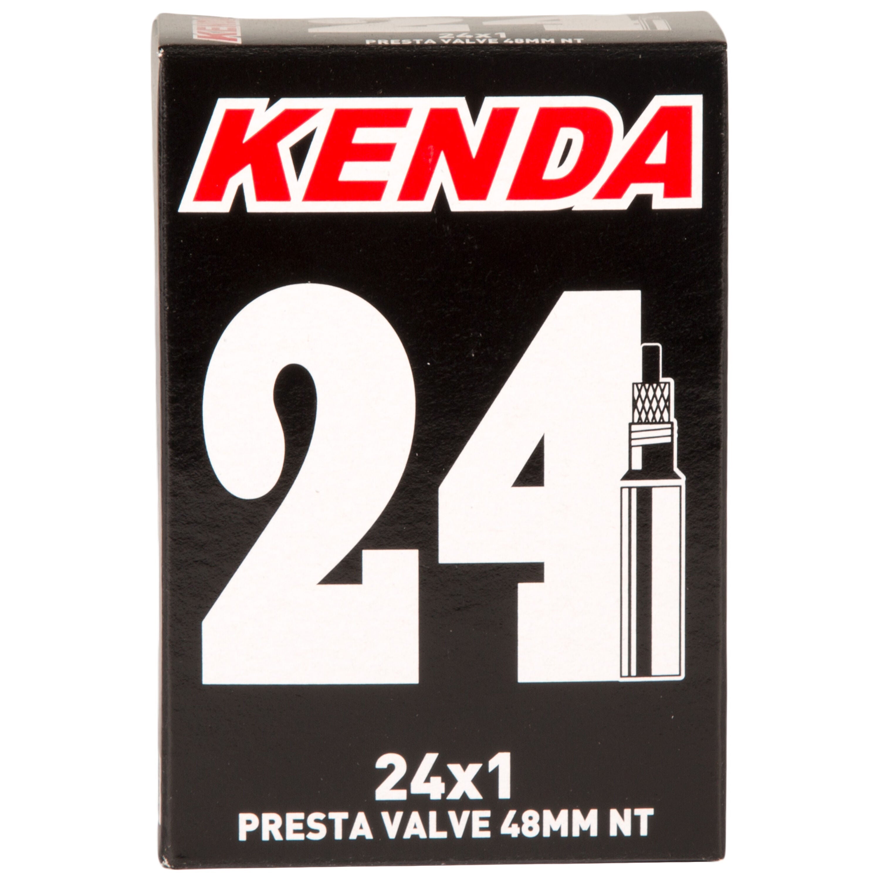 Kenda 24x1.0 bike tube with Presta valve