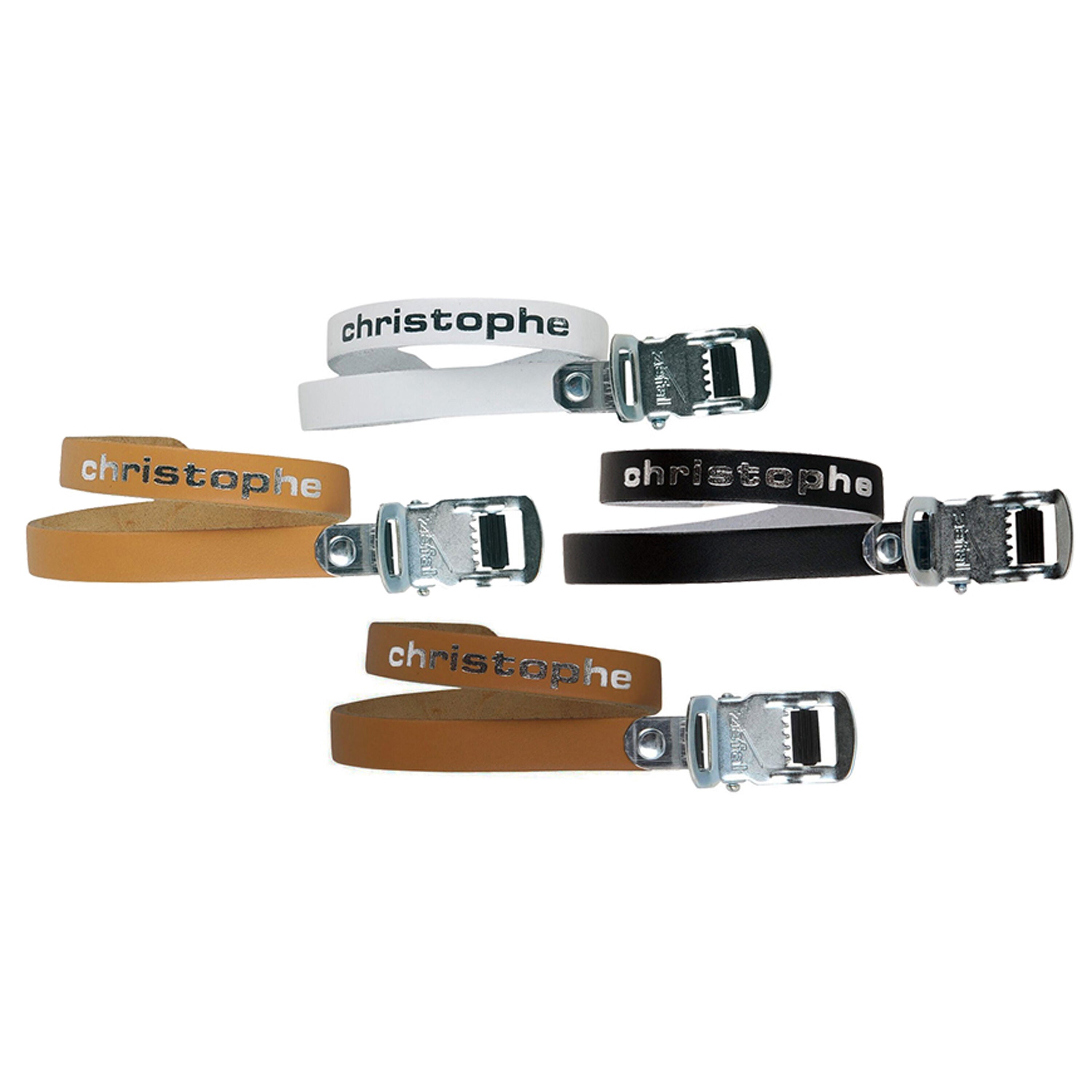 Zefal leather toe clip straps pair