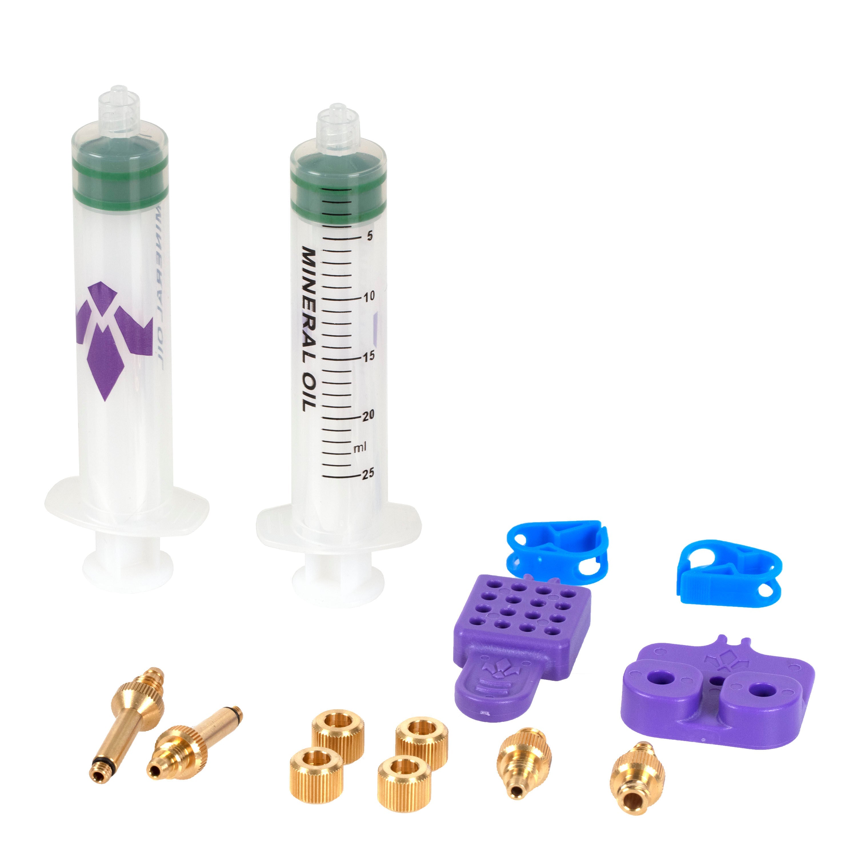 Formula brake bleed kit for mineral oil