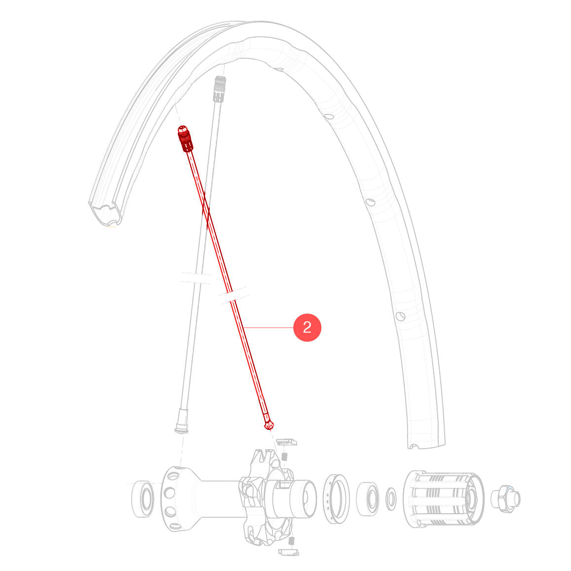 Mavic R-Sys SLR Ksyrium SLR LV2270400 rear spokes kit (10 pieces)