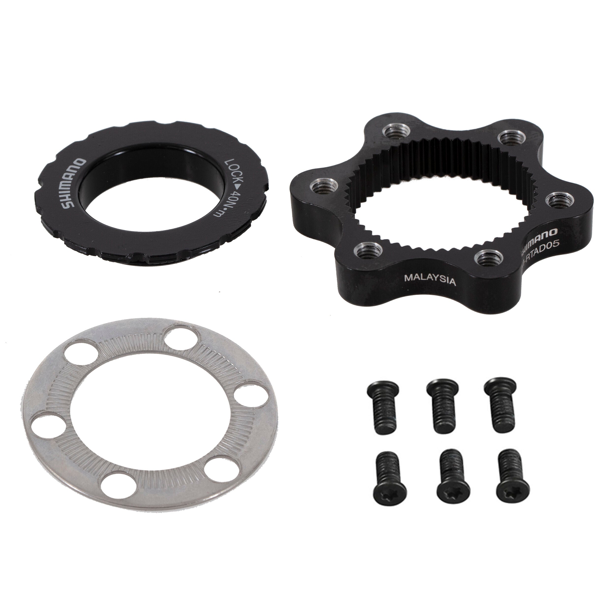 Shimano disc brake Center Lock adapter to IS 6 bolts