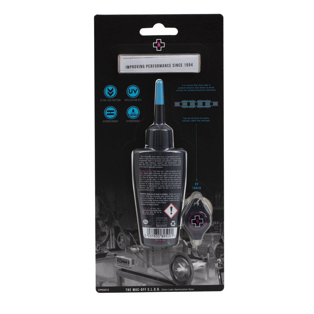 Muc-Off Hydro Dynamic bike lube + UV torch
