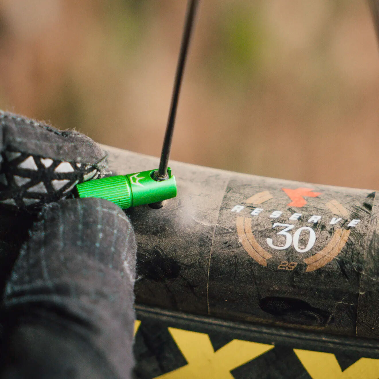 Peaty's x Chris King MK2 UST Tubeless Presta valve kit