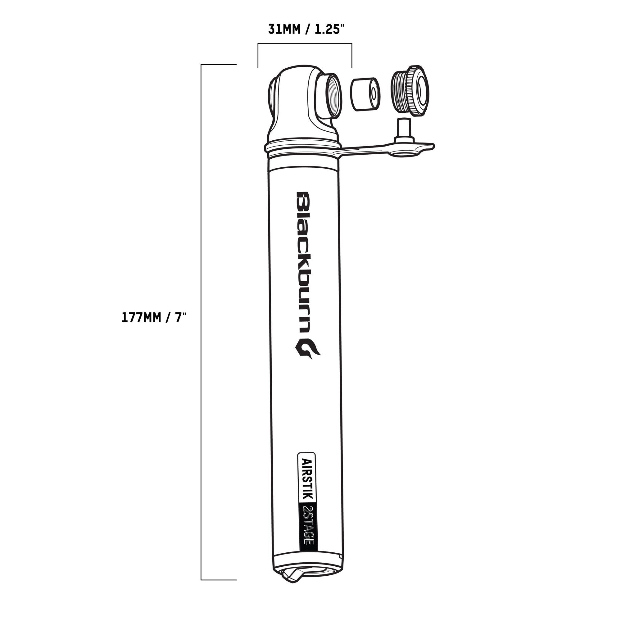 Blackburn Airstik 2-Stage mini-pump