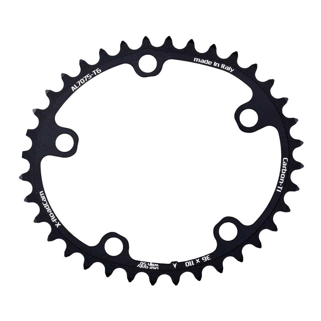 Carbon Ti X-RoadCam chainring 110 BCD