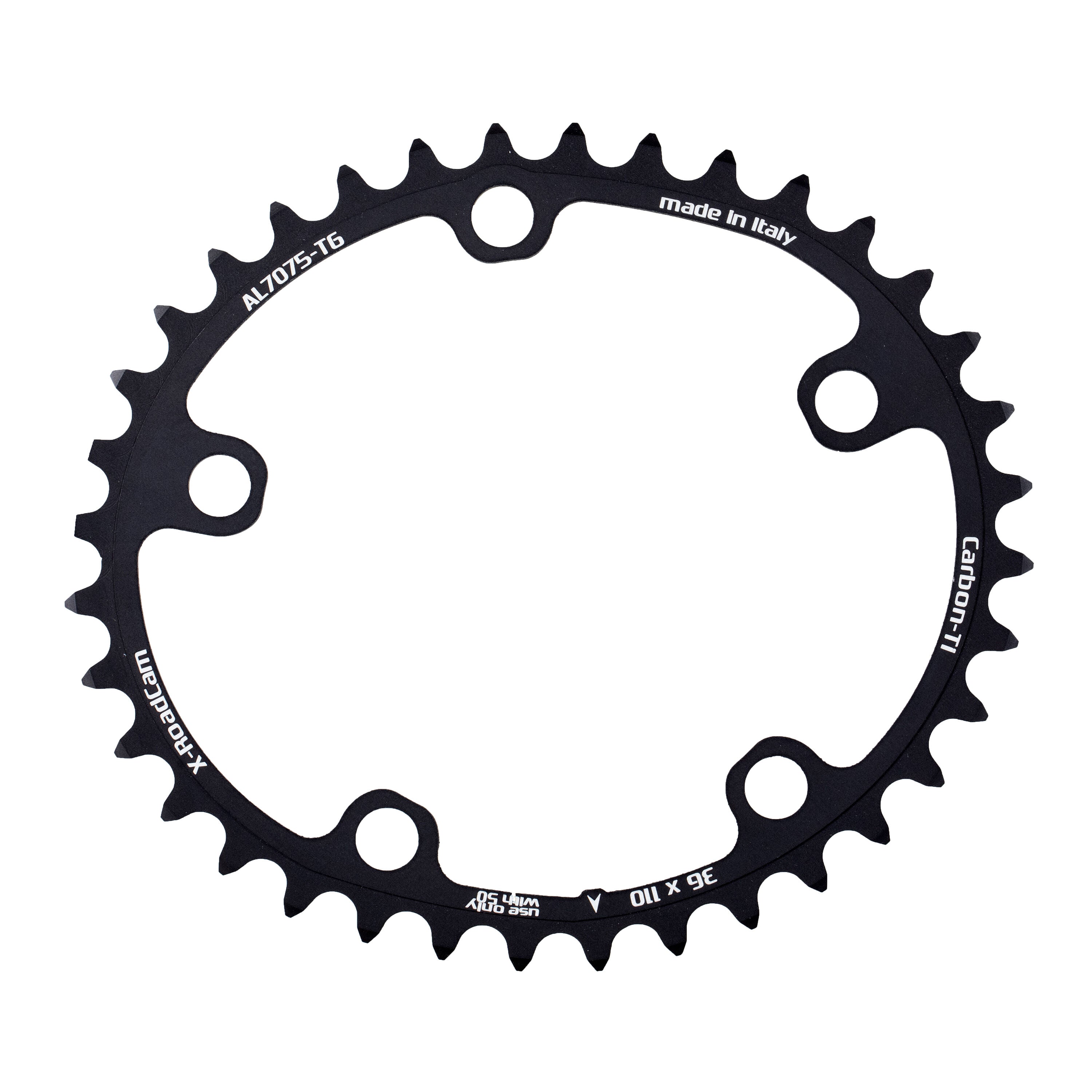 Carbon Ti X-RoadCam chainring 110 BCD