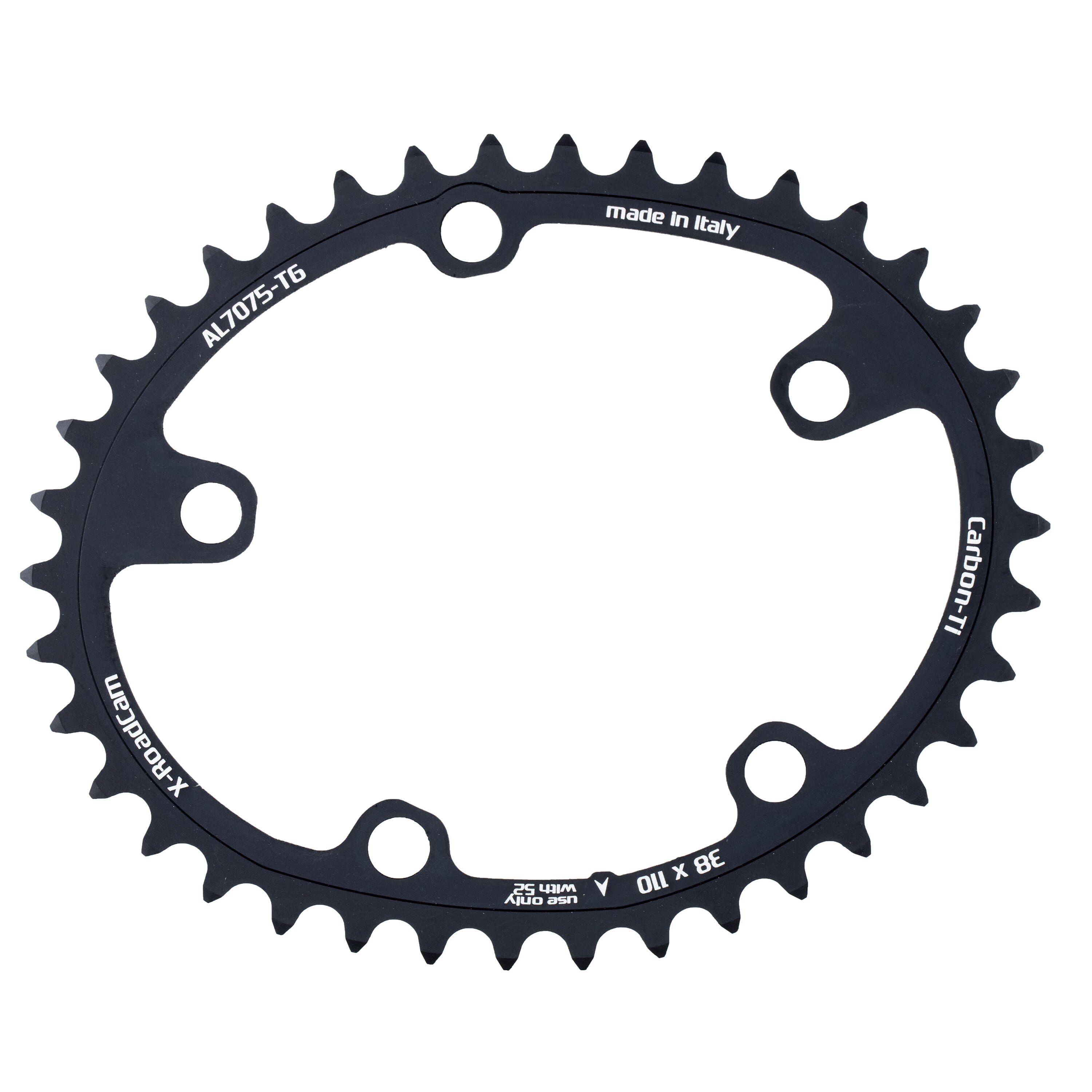 Carbon Ti X-RoadCam chainring 110 BCD