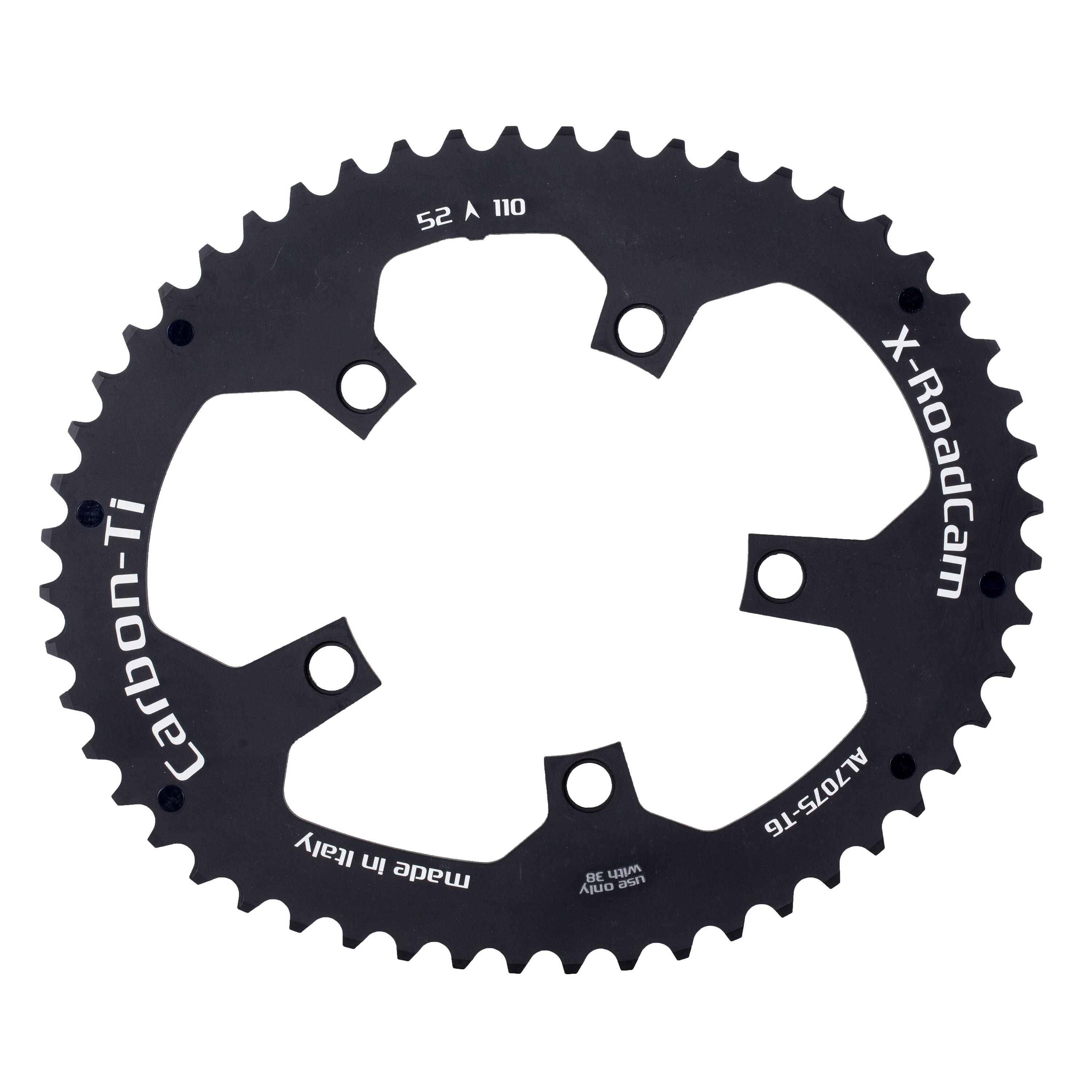 Carbon Ti X-RoadCam chainring 110 BCD
