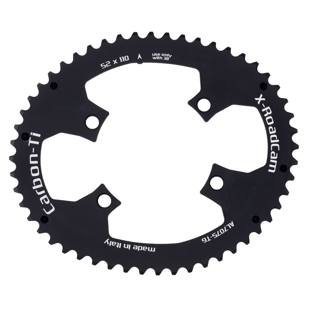 Carbon Ti X-RoadCam (4 arms) chainring 110 BCD