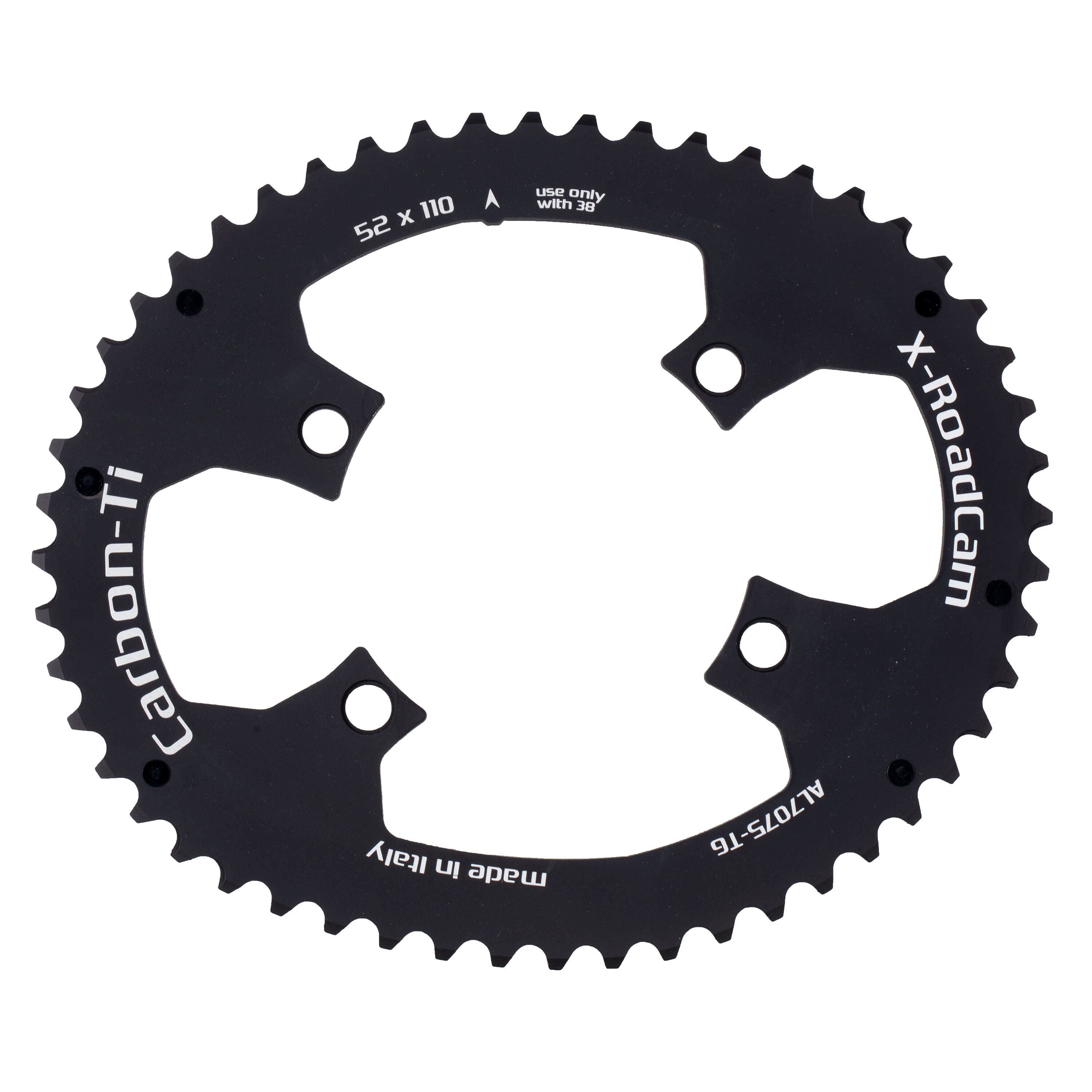 Carbon Ti X-RoadCam (4 arms) chainring 110 BCD