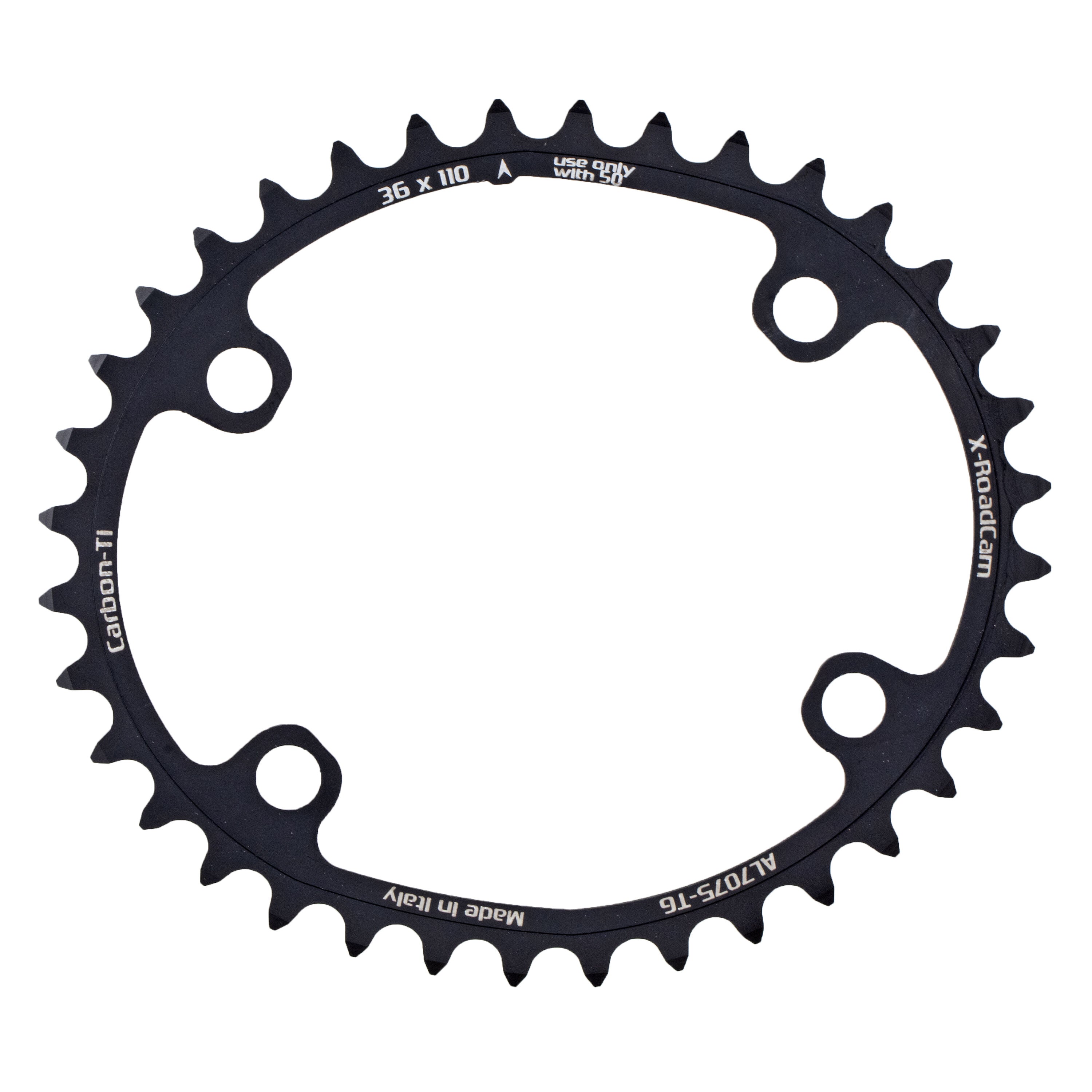 Carbon Ti X-RoadCam (4 arms) chainring 110 BCD