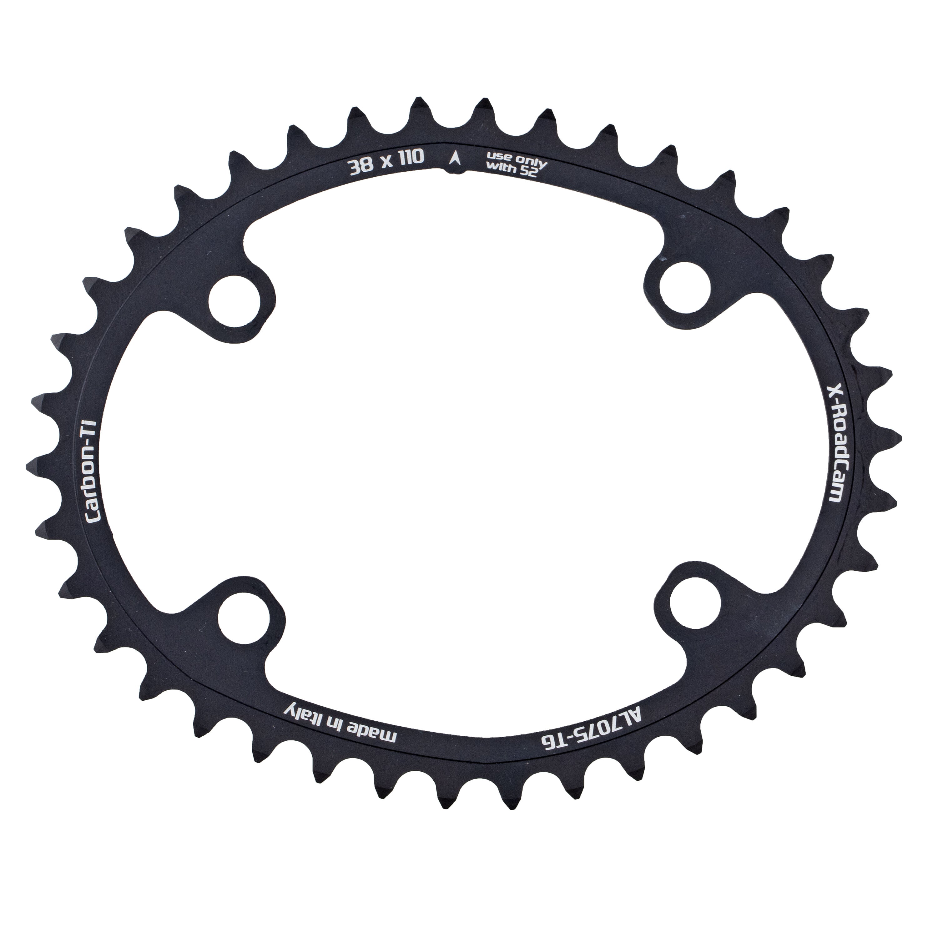 Carbon Ti X-RoadCam (4 arms) chainring 110 BCD