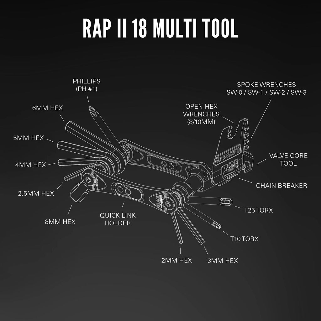 Lezyne Rap II 18 folding tool