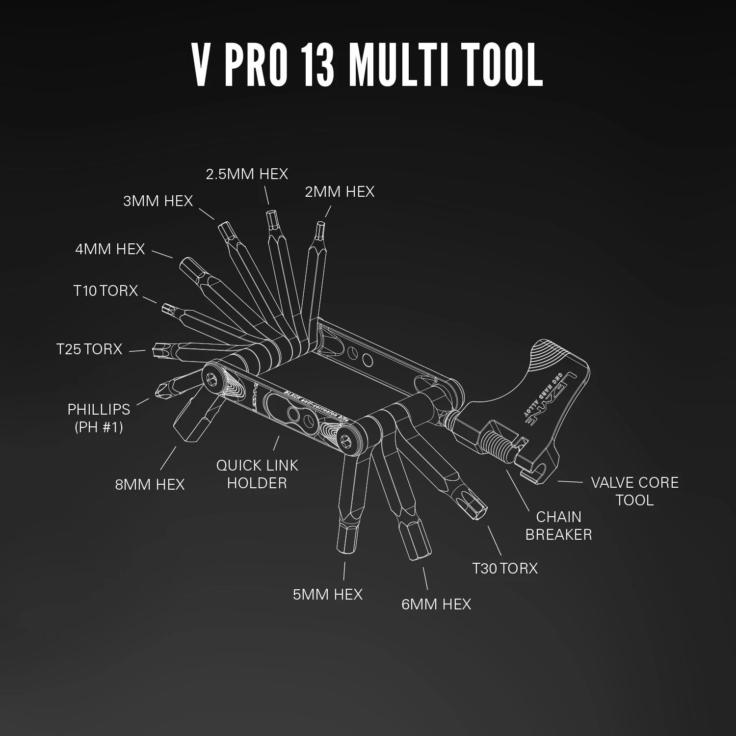 Lezyne V Pro 13 folding tool