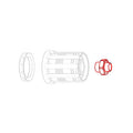Mavic LV2373100 nut for road alloy through axle 9 mm