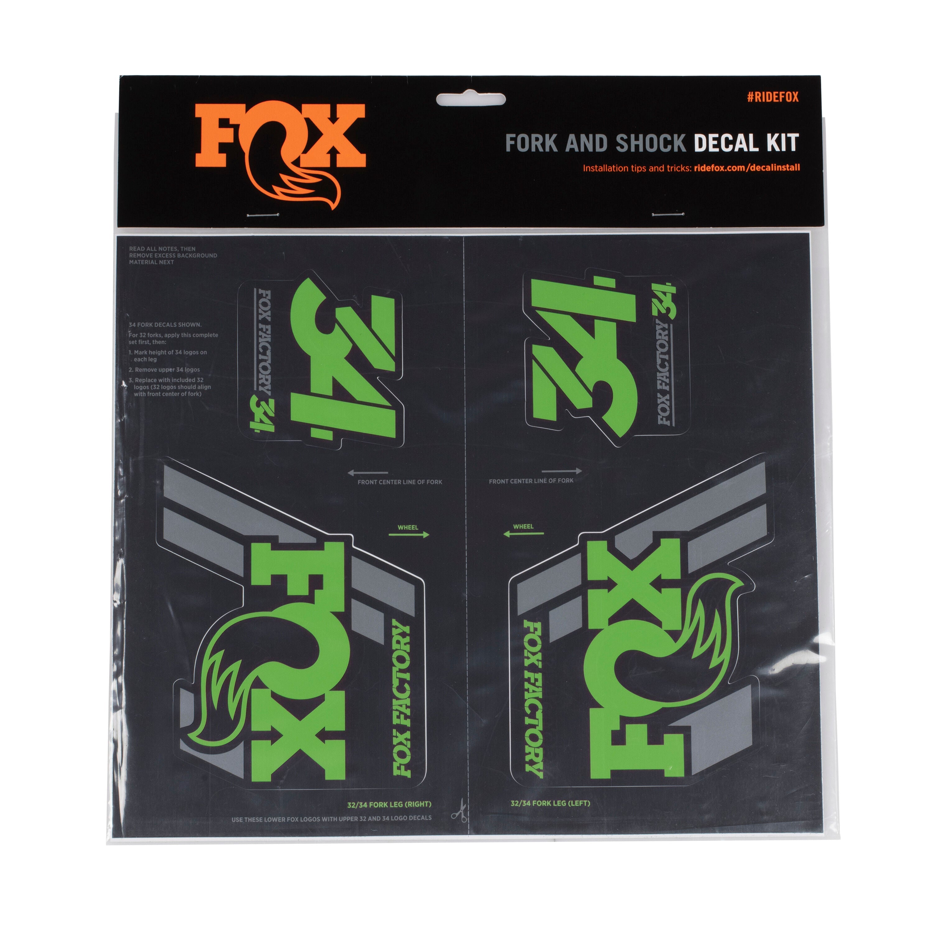 Fox Heritage fork and shock decal kit