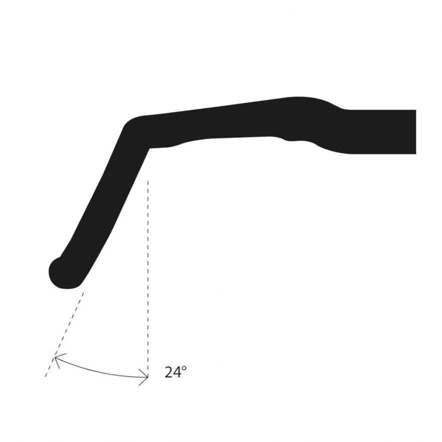 Deda Gera Alloy EOS DCR polish on black handlebar