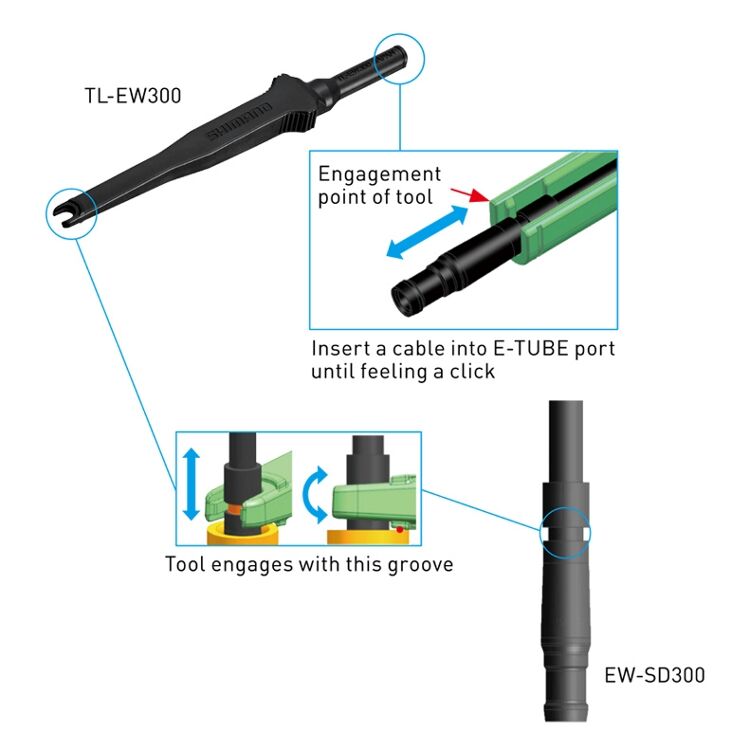 Shimano plug tool for electric wire