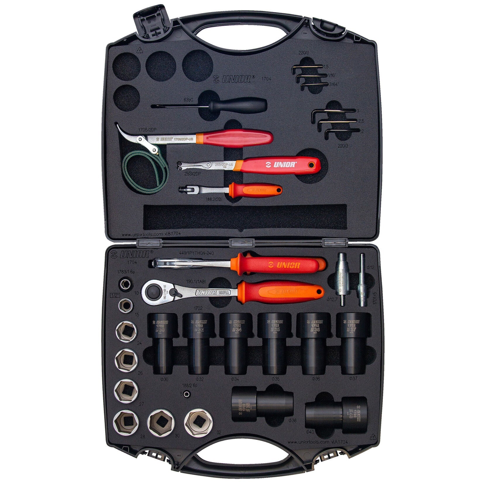 Unior Suspension Service Set 29 pcs professional toolbox