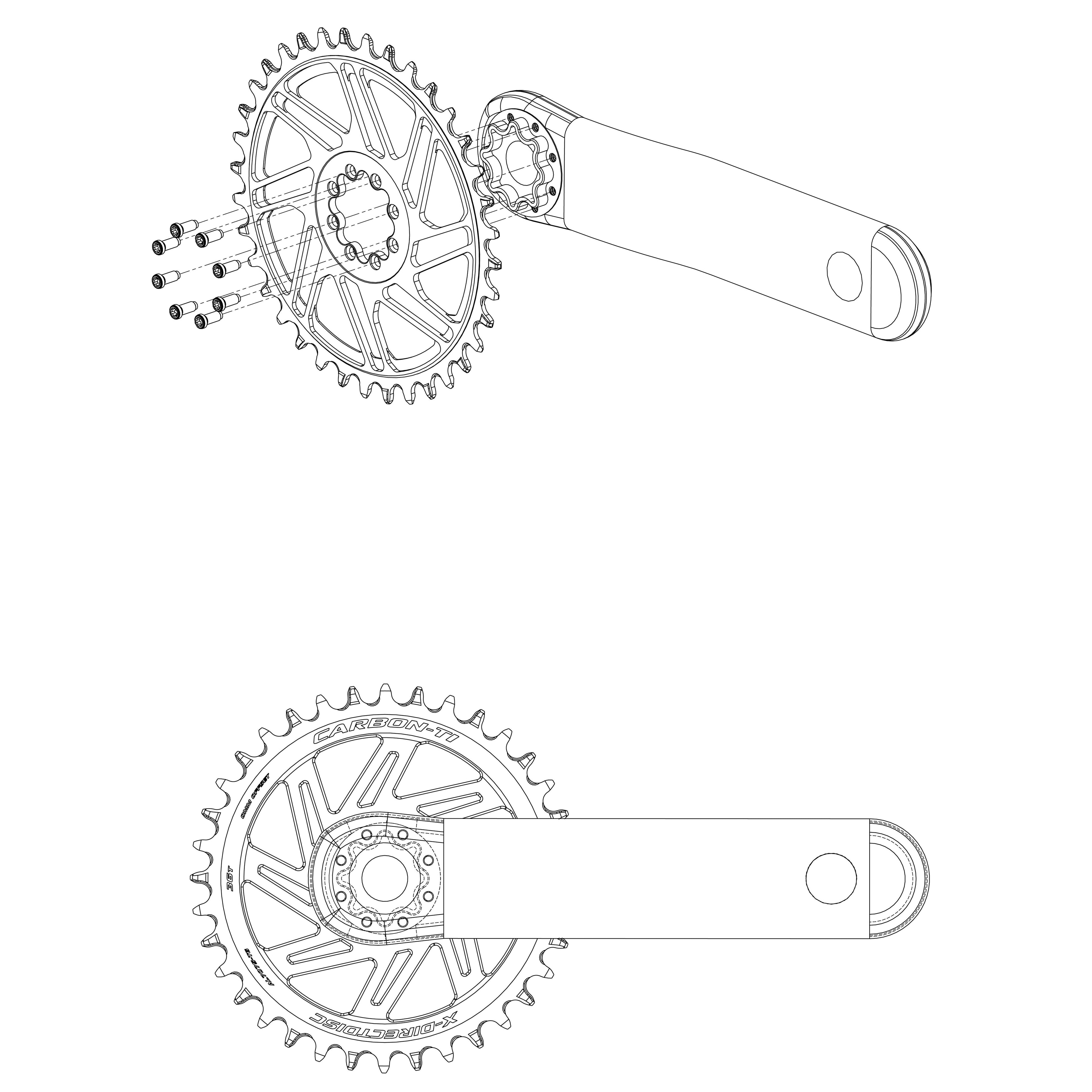 Carbon-Ti X-DirectDisc 8 Hole chainring