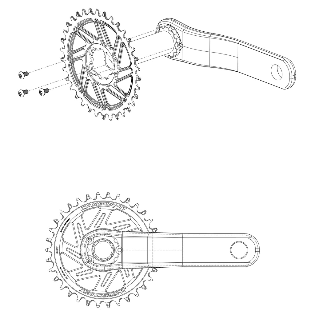 Carbon-Ti X-DirectDisc 3 hole chainring