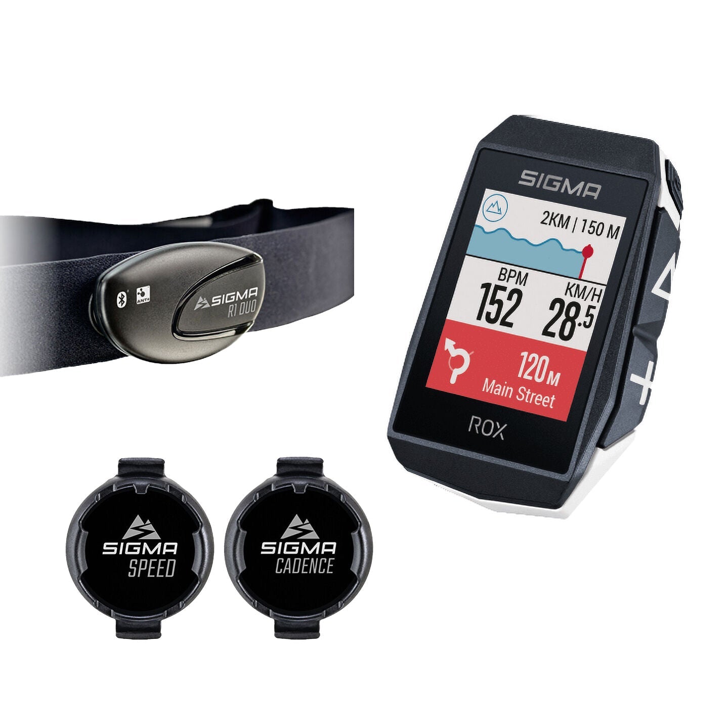 Sigma Rox 11.1 GPS bike computer + heart rate monitor + sensors