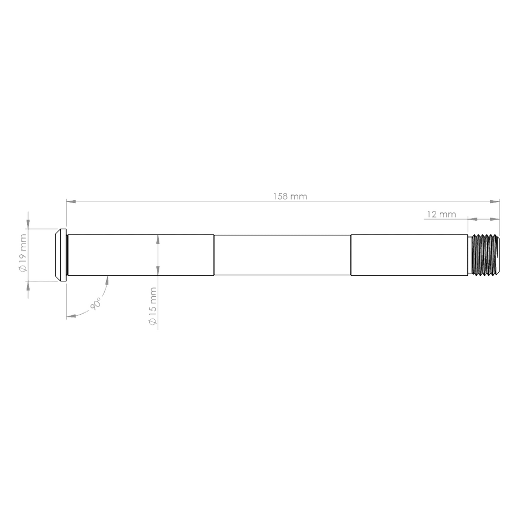 Burgtec front thru axle for RockShox Boost 15x110 mm