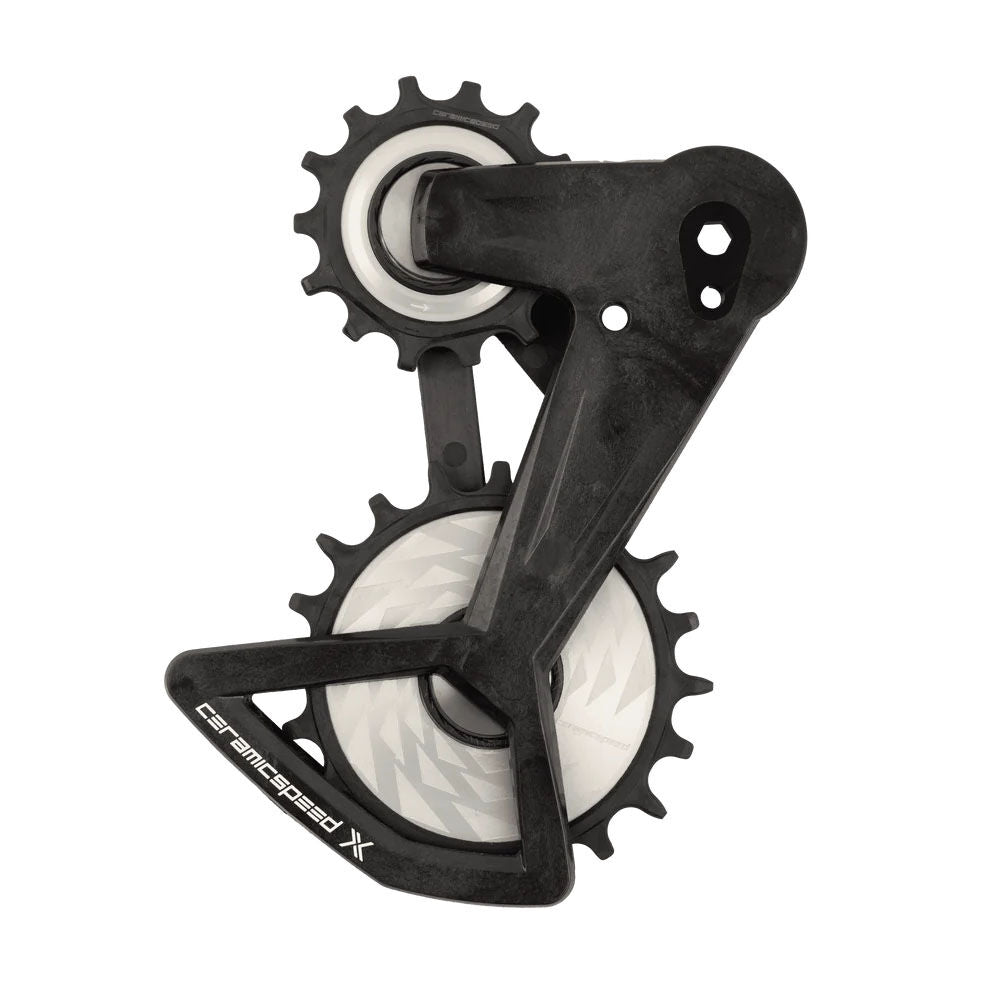 Ceramicspeed Oversized OSPW X Sram Eagle AXS ADR rear derailleur cage and pulley