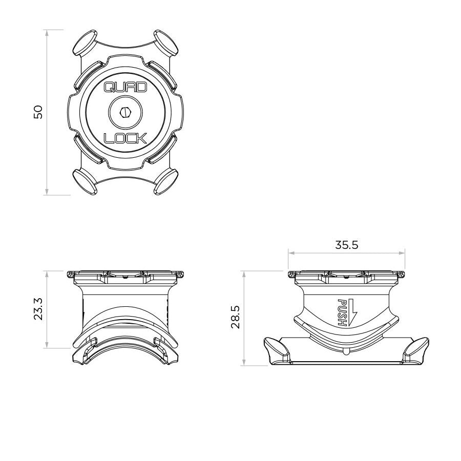 Quad Lock handlebar/stem mount