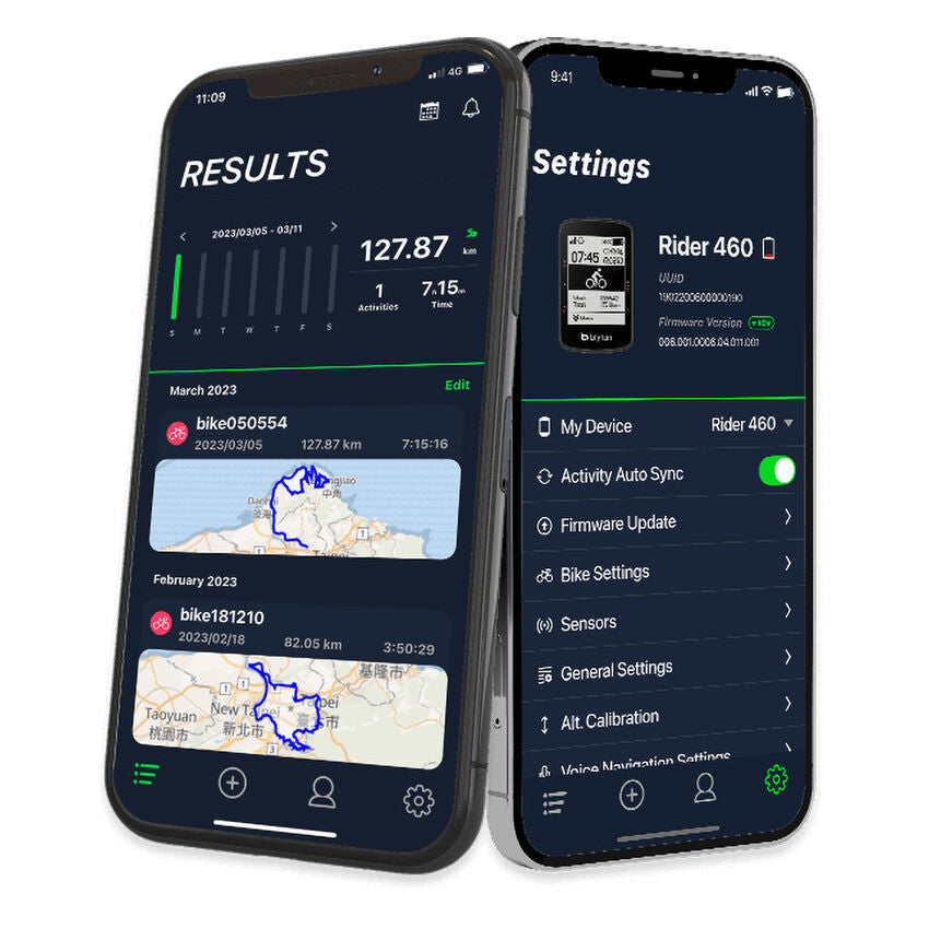 Bryton Rider Gps 460D cycle computer + sensors