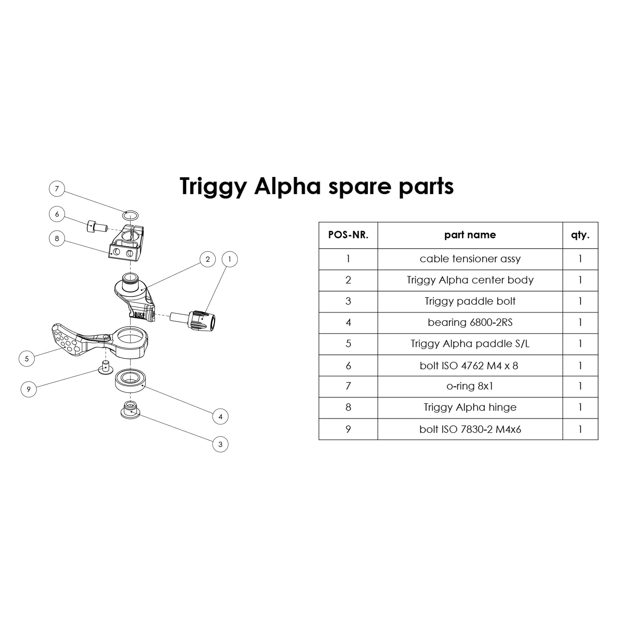 Bike Yoke Triggy Alpha Short seatpost remote lever
