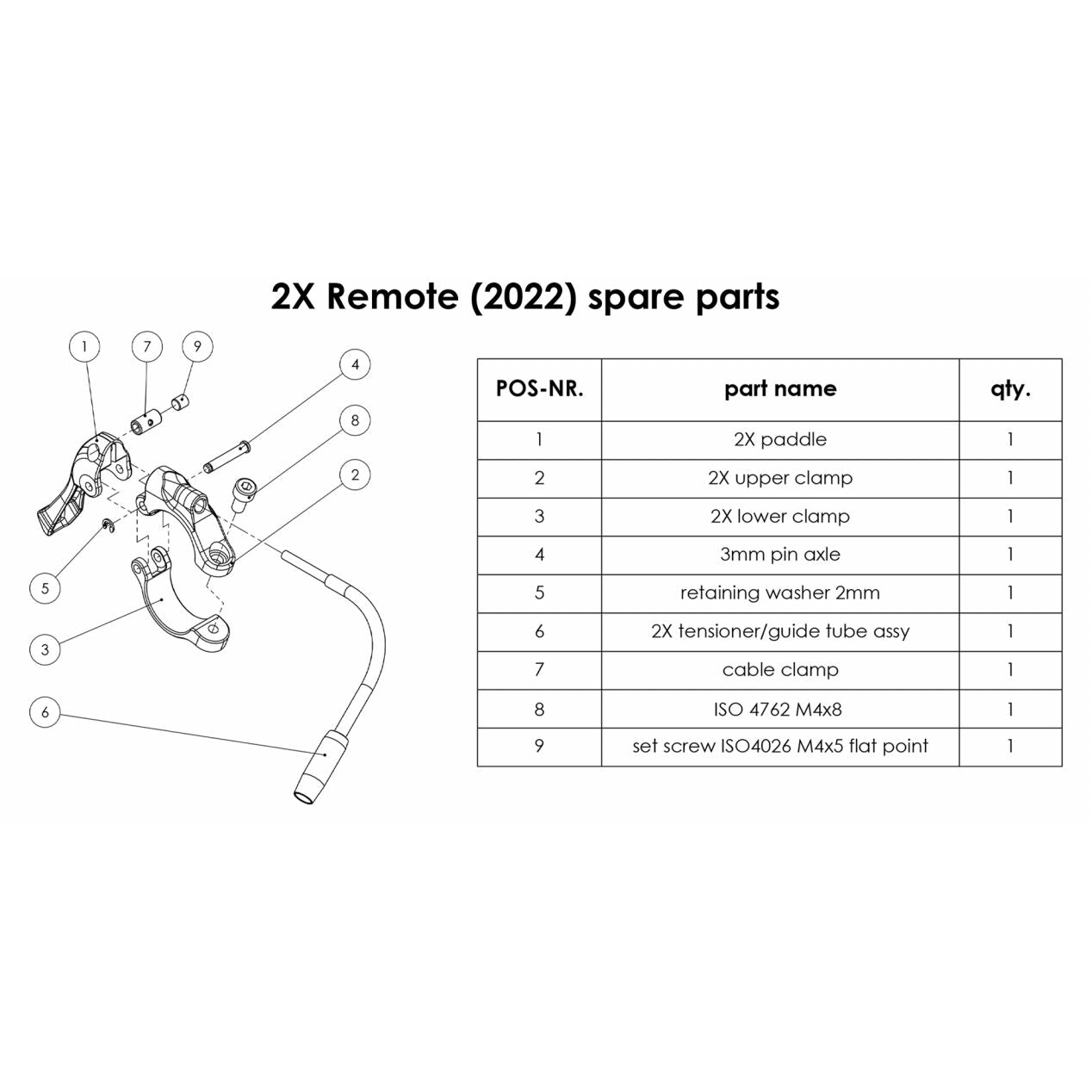Bike Yoke 2x seatpost remote lever