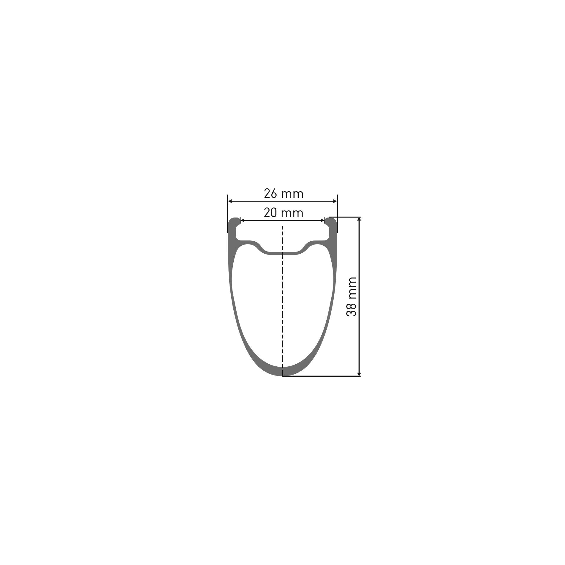 Dt Swiss Arc 1400 Dicut 38 DB rear wheel