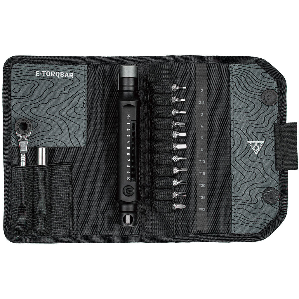 Topeak E-Torqbar torque wrench with case
