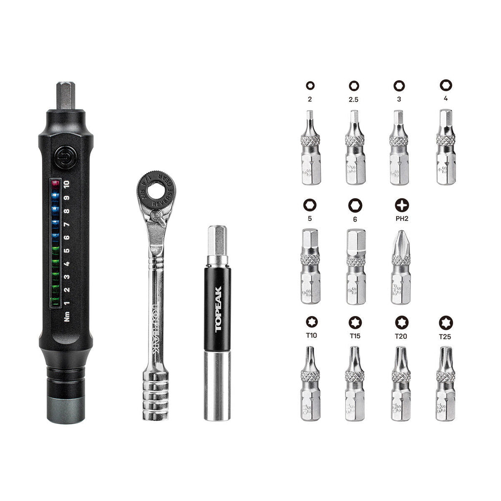 Topeak E-Torqbar torque wrench with case