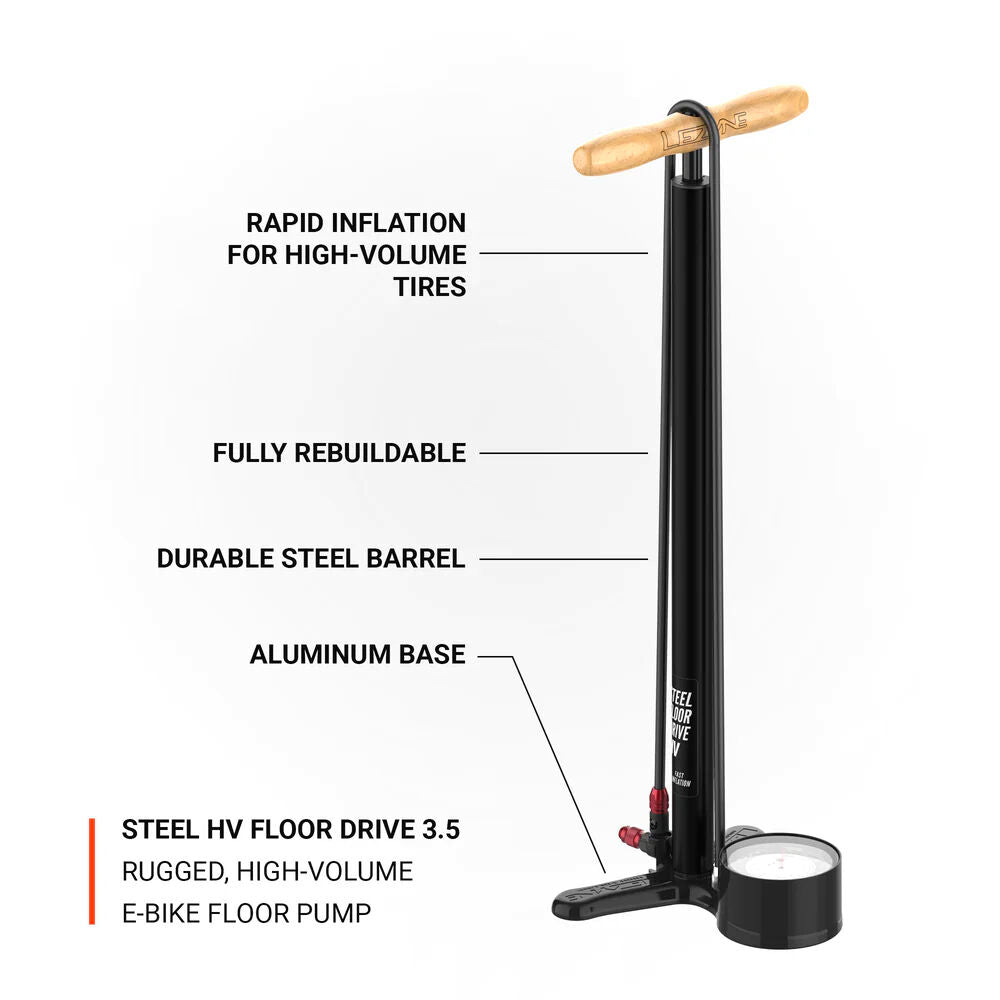 Lezyne Steel HV Floor Drive 3.5 pump