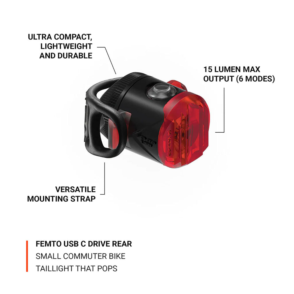 Lezyne Femto USB C Drive rear light
