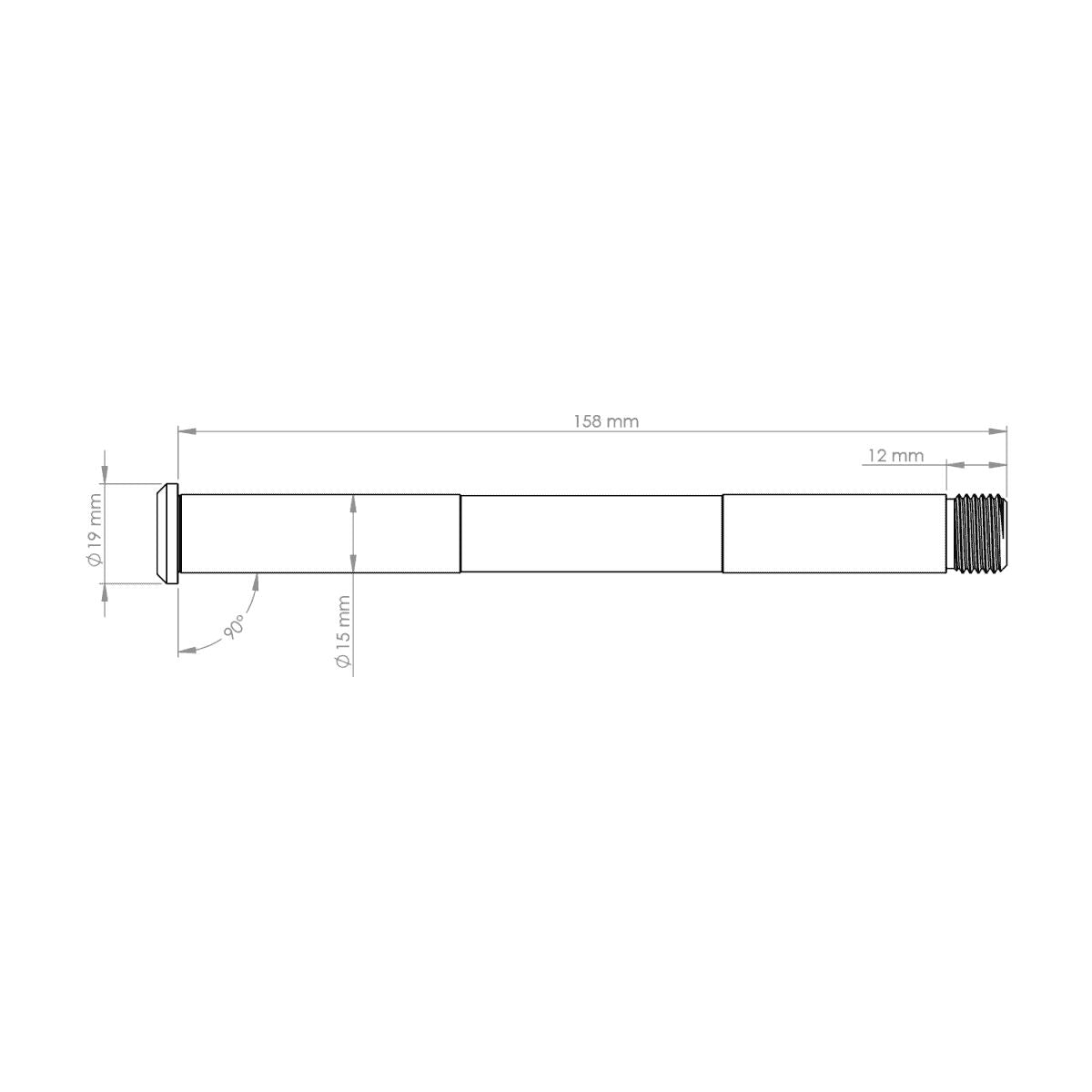Burgtec front thru axle for RockShox Boost 15x110 mm