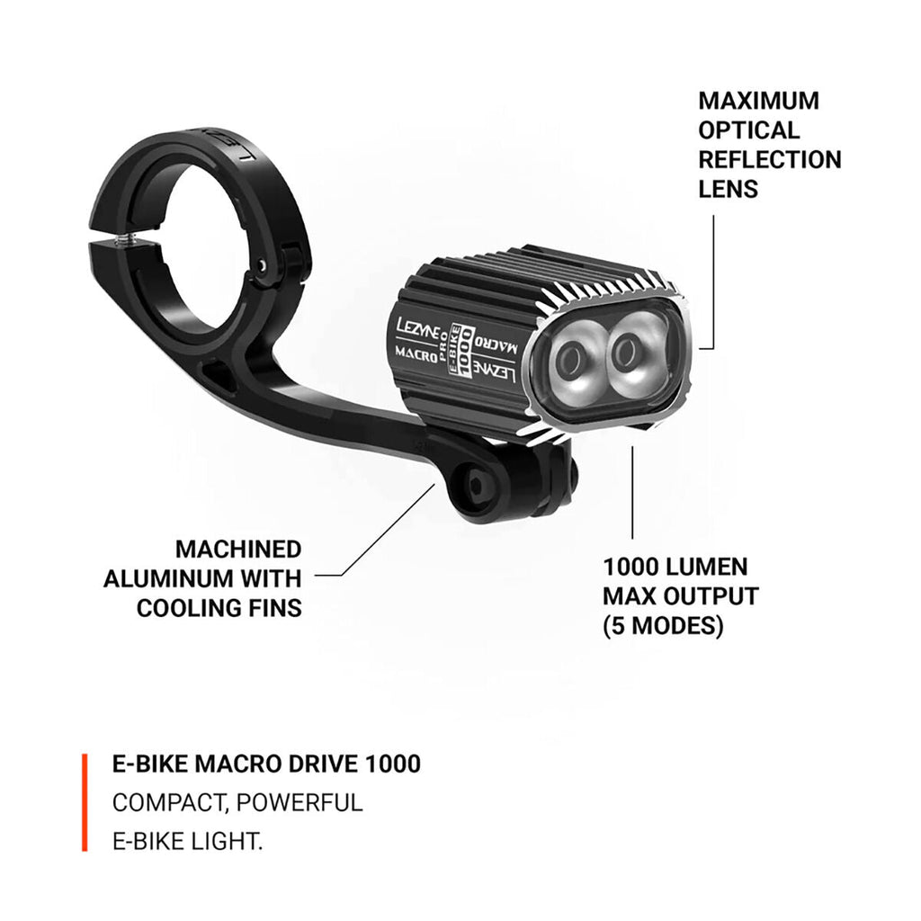 Lezyne E-Bike Macro Drive 1000 front light