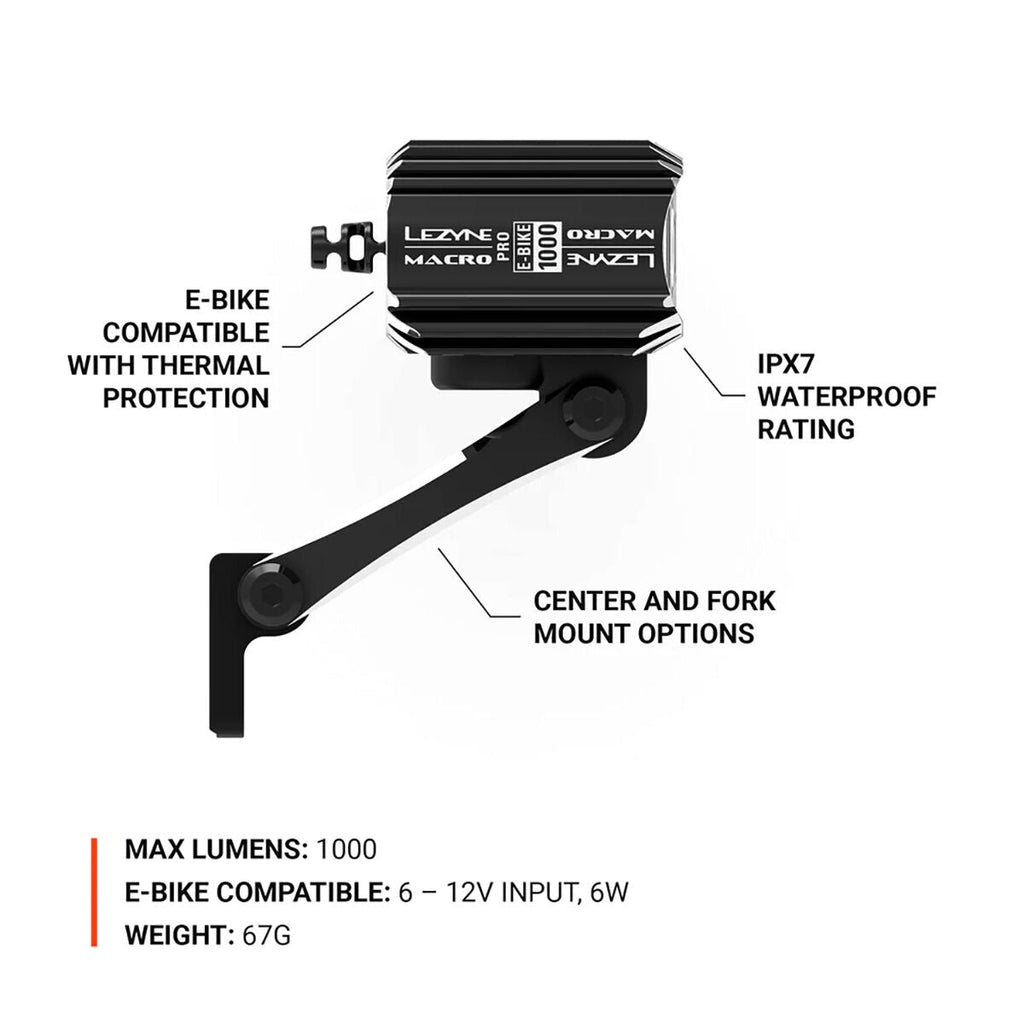 Lezyne E-Bike Macro Drive 1000 front light