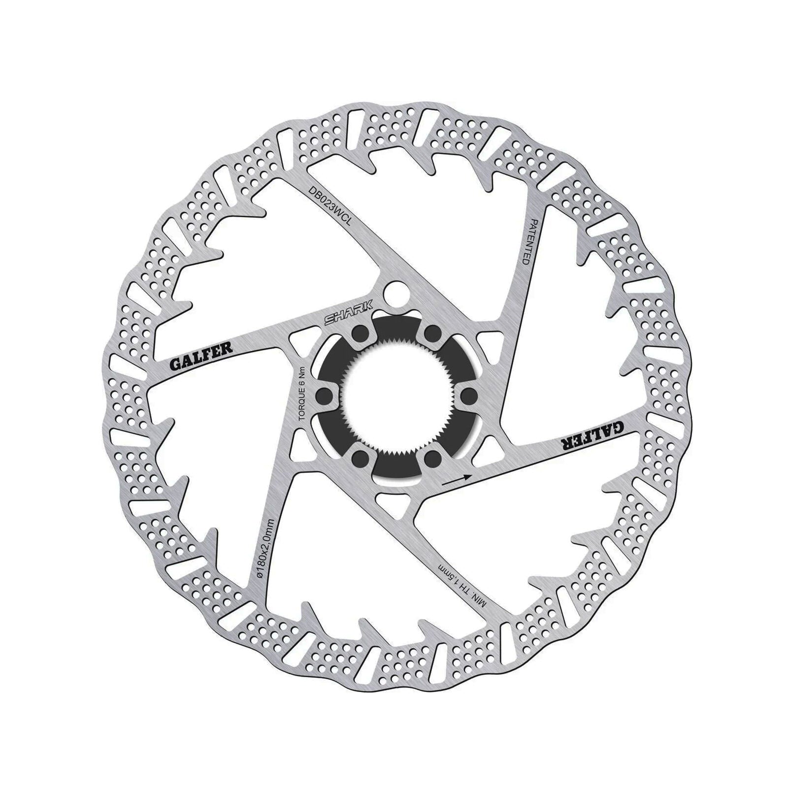 Galfer MTB Shark 180 mm Centerlock (2,0mm) disk