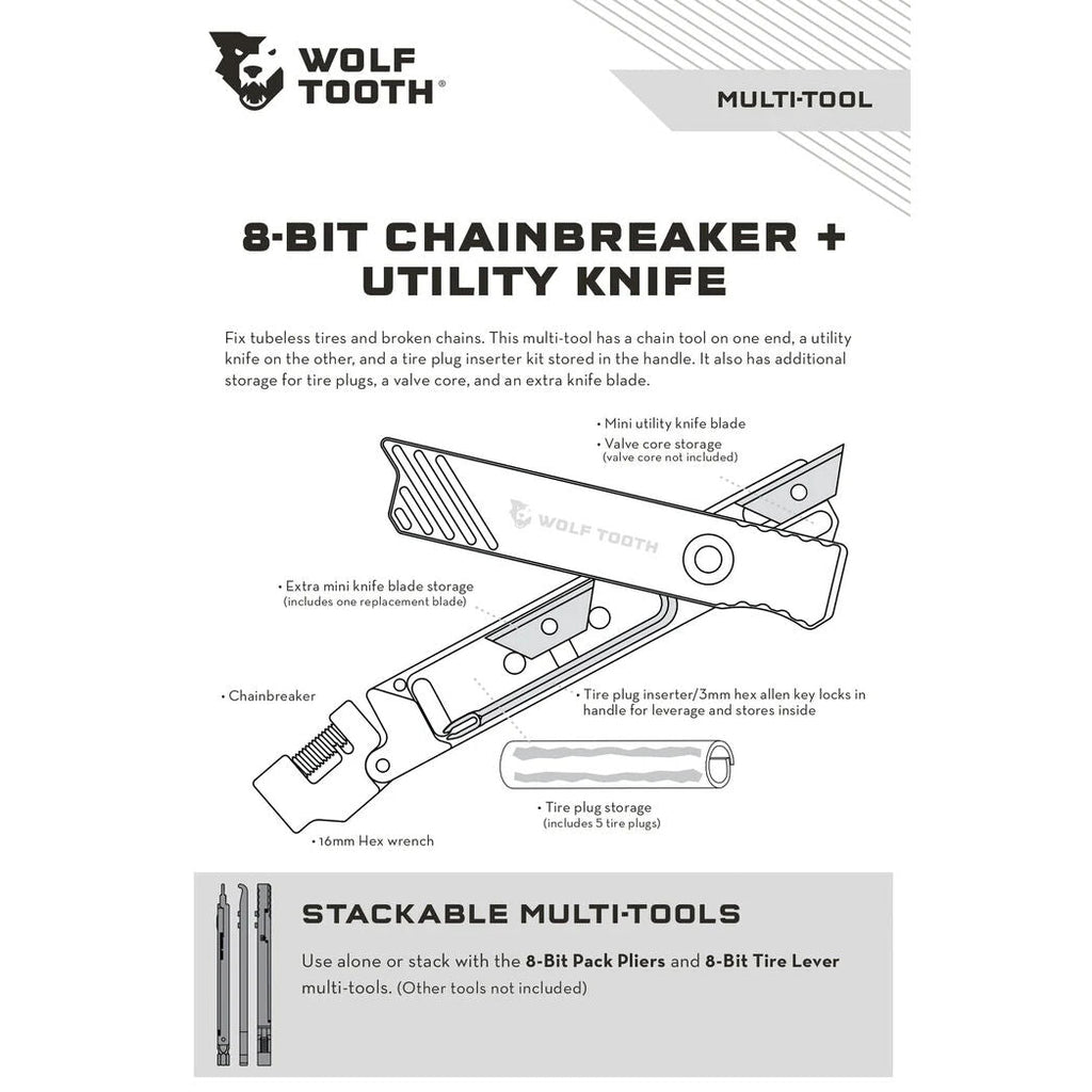 Wolf Tooth 8 Bit chainbreaker repair tubeless multi-tool