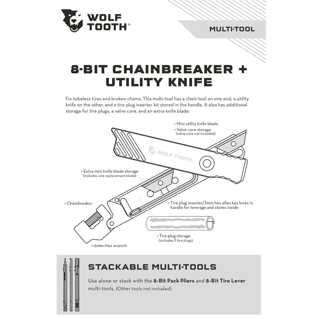 Wolf Tooth 8 Bit chainbreaker repair tubeless multi-tool
