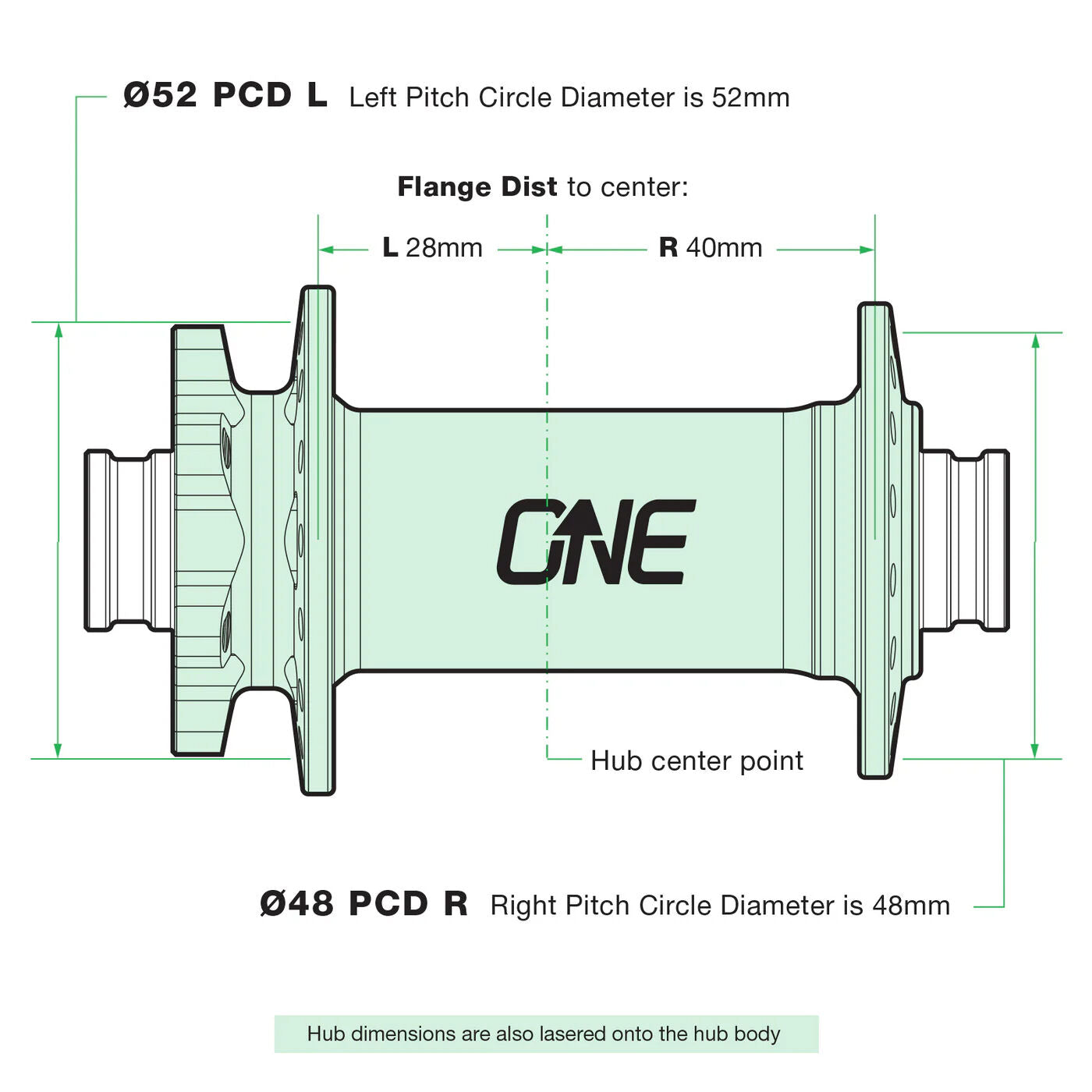 One Up Disc 32 15x110 mm front hub