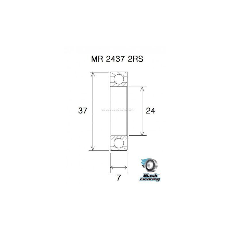 Black Bearing MR-2437-B3 (24x37x7mm) bearing