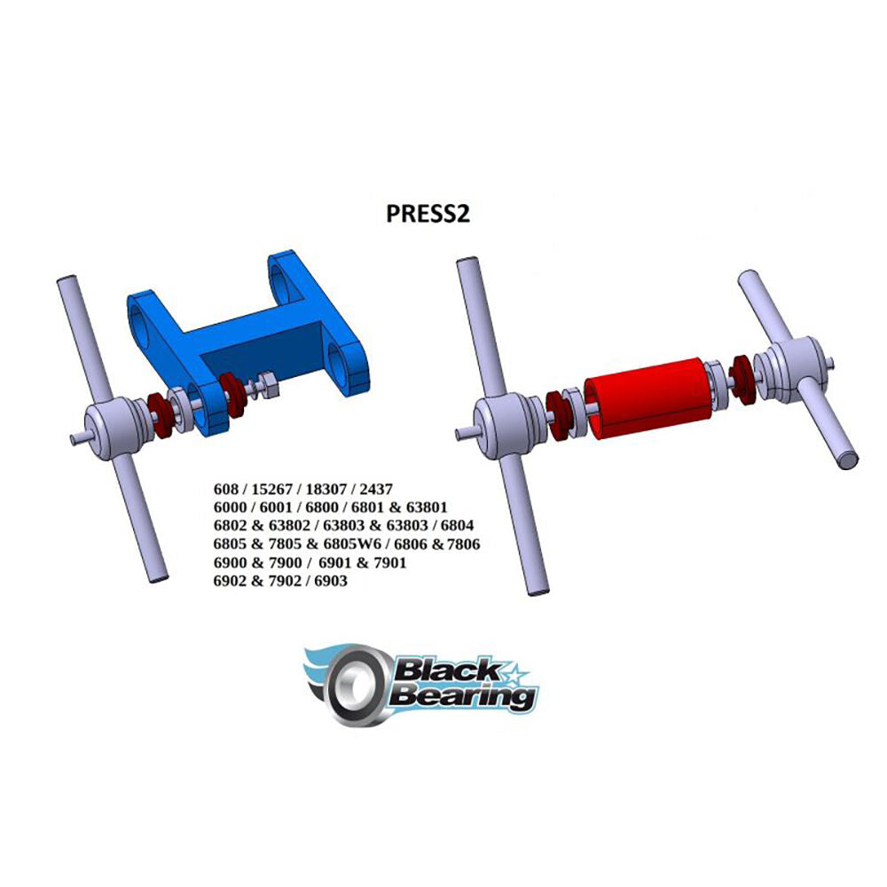 Black Bearing bottom bracket headset press install tool