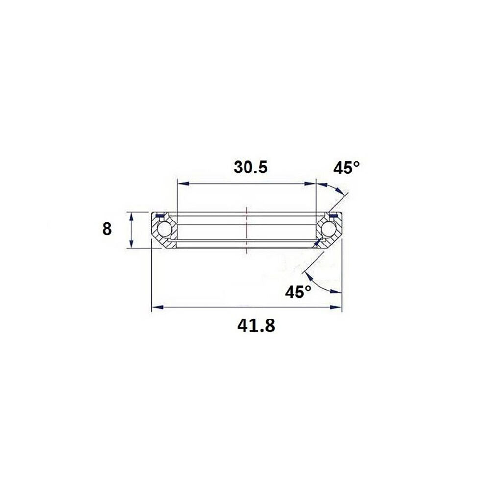 Black Bearing Hb-b7 (30.5 x 41.8 x 8 mm 45/45°) headset bearing