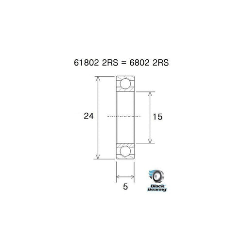 Black Bearing cs 6804 (20x32x7mm) ceramic bearing