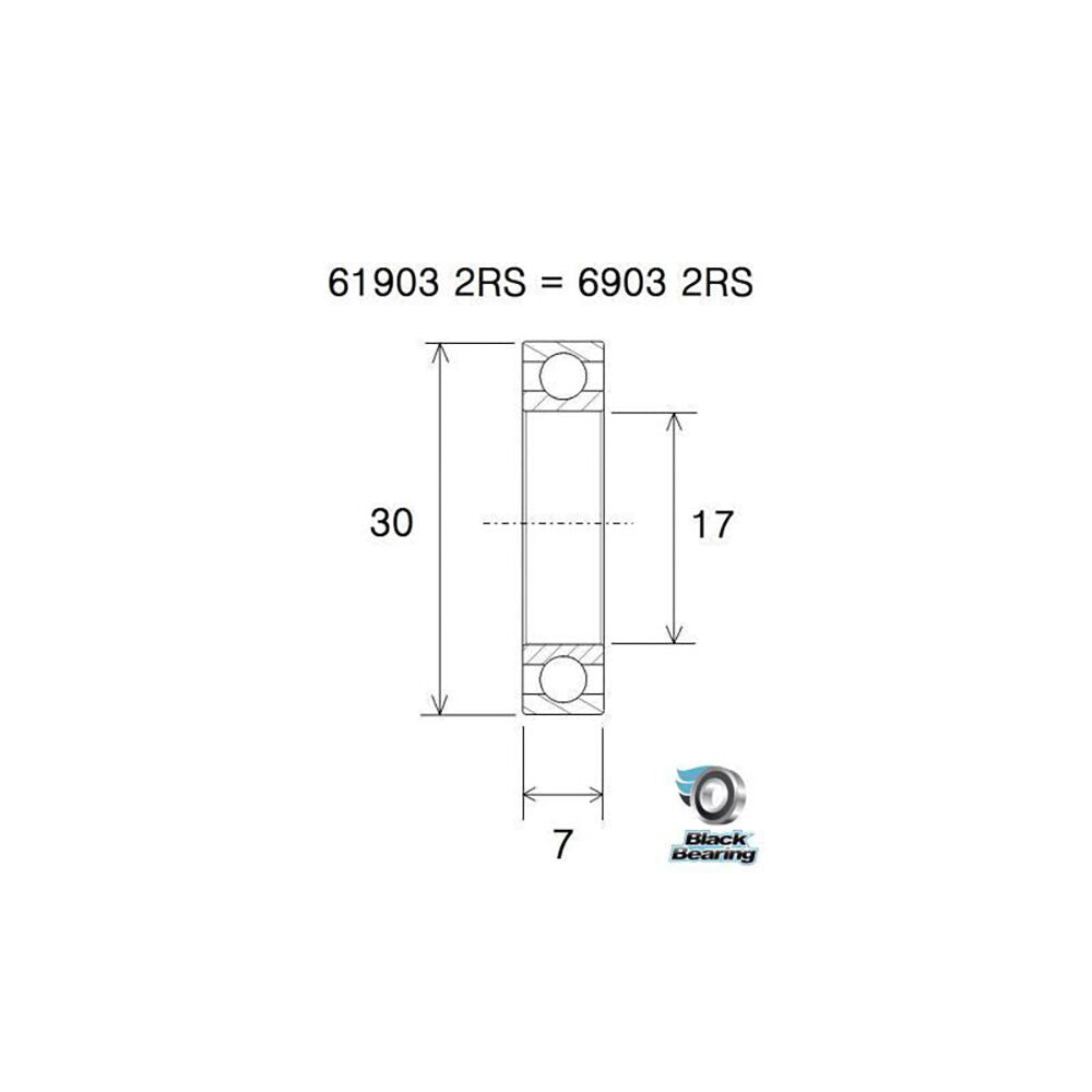 Black Bearing cs 6903 (17x30x7mm) ceramic bearing