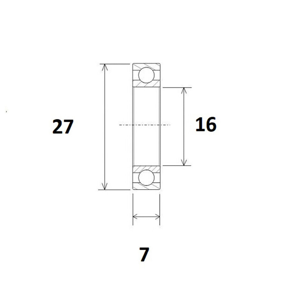 Black Bearing 16267-2rs (16x26x7mm) b3 bearing